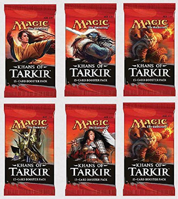

Magic: the Gathering 6 (Six) Packs Of Mtg Khans Of Tarkir Booster Pack Lot(Red)