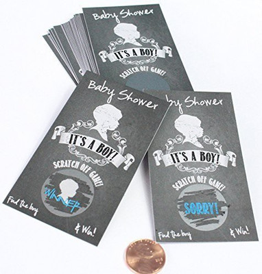 

My Scratch Offs, LLC Vintage Chalkboard "It'S A Boy" Ba Shower Scratch Offset(Grey)