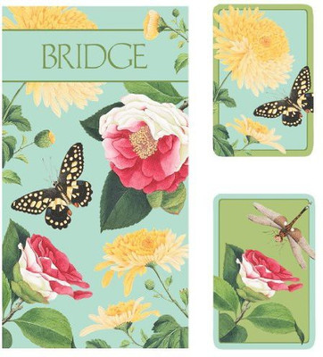 

Entertaining with Caspari Bridge Gift Set With Jumbo Typefacewinterthur Florals(Green)