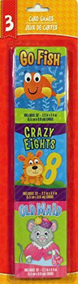 

The Clever Factory Three Classic Go Fishcrazy Eightsand Old Maid (1 Pack)(Multicolor)