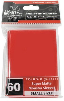 

Monster Protector Sleeves Sleeves Smaller Size Flat Matte Red (Fits Yugioh(Red)