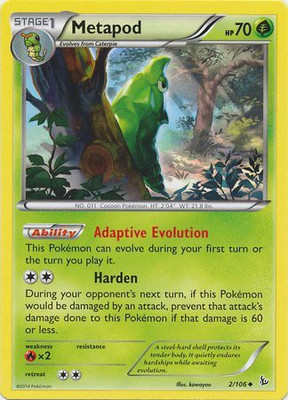 

Pokemon Metapod (2) Xy Flashfire(Green)