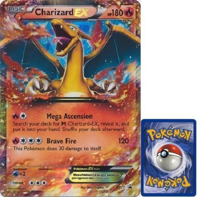 

Pokemon Charizard Ex Jumbo Oversized Promo From Collection Box(Purple)
