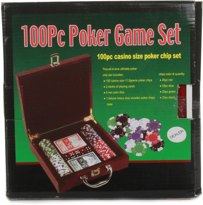 

Chrome 100 Pc Casino Size Poker Chip Game Set 0086(Multicolor)