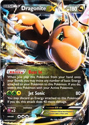 

Pokemon Dragonite Ex Furious Fists 74/111(Multicolor)