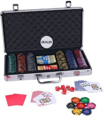 

Casinoite Monte Carlo 300 Pcs Dark Millions Clay Pro Poker Chip Set Toy MP(Multicolor)