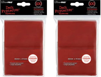 

Ultra Pro 200 Ultrapro Red Deck Protector Sleeves 2Packs Standard(Maroon)