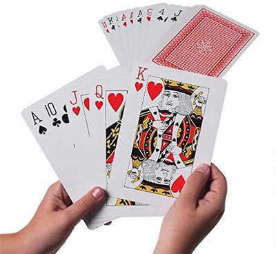 

Super Z Outlet Giant Jumbo Deck Of Big Playingfun Full Poker Set Measures(Red)