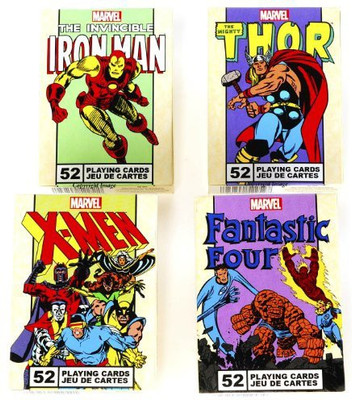 

Deluxe Games and Puzzles Marvel Characters Playing_ Assort 2 _ 4 Unique Decks(Multicolor)