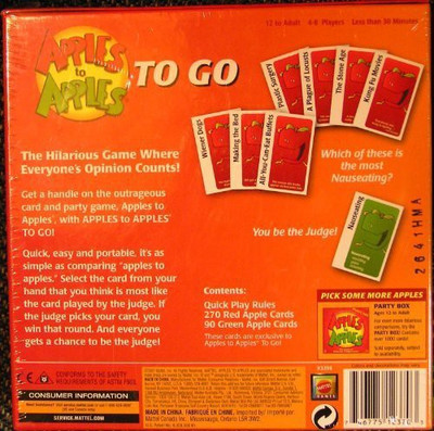 

Mattel Apples To Apples To Go The Of Hilarious Comparisons(Orange)