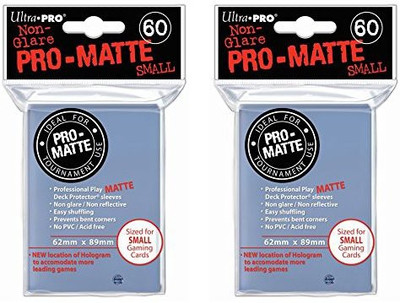 

Ultra Pro 120 Clear Small Promatte Deck Protectors Sleeves Colors(Blue)