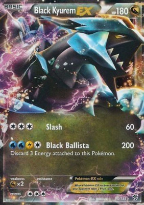 

Pokemon Black Kyurem Ex (95) Black And White Plasma Storm Holo(Blue)