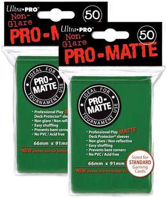 

Ultra Pro Promatte (100 Count) Green Deck Protector Sleeves Magic(Green)