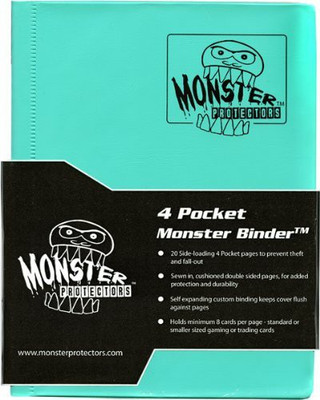 

MONSTER BINDERS Monster Binder 4 Pocket Trading Album Matte Teal(Green)