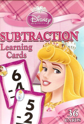 

Disney Princess Subtraction Learning/Flash Cards(Pink)