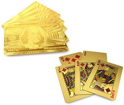 Bird in Blue Queen Collections Gold Foil Playing Cards(Gold)