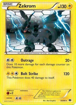 Pokemon Zekrom (50) Bw Next Destinies(Yellow)