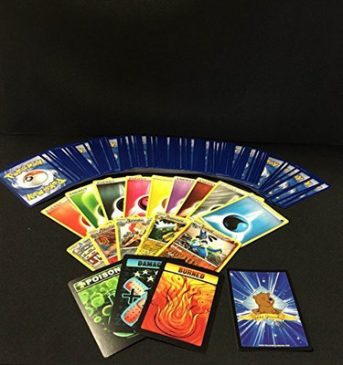 

GoldenGroundhog 100 Assorted Pokemon Lot With Foils & Bonus 15 Energy Plus(Multicolor)