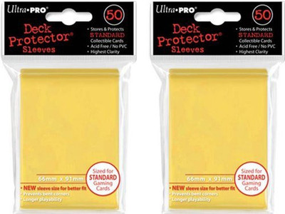 

Ultra Pro (100X) Yellow Deck Protectors Sleeves Standard Mtg Colors(Gold)