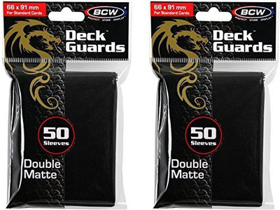 

BCW Gaming Bcw 2 50Ct Packs (100) Mat Deck Guard Black Double Matte(Black)