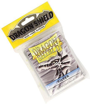 Fantasy Flight Games Dragon Shield Supplies Yugioh Sleeves Silver 50 Count(Silver)
