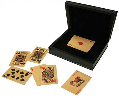 

BonZeal 24K Gold Plated Dollar Playing Cards(Golden)