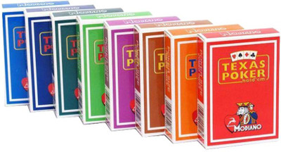 

Modiano Texas Poker Jumbo Pack of 126 Cards All Colours- Red,Light Blue,Dark Blue,Light Green,Dark Green,Orange,Purple,Brown(Light Green, Dark Green, Light Blue, Dark Blue, Orange, Purple, Brown)
