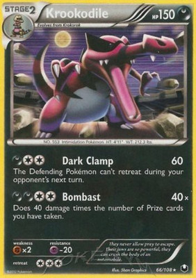 

Pokemon Krookodile (66/108) Bw Dark Explorers Holo(Multicolor)