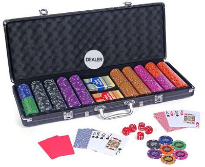 

Casinoite 500 Wolf Pack Clay Poker Chip Set Toy(Multicolor)