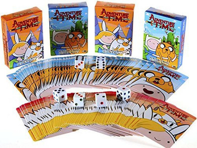 

Deluxe Games and Puzzles Adventure Time Playing Bundle Of 4 Decks (2 Styles)(Multicolor)
