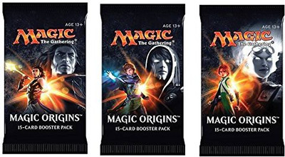 

Magic: the Gathering 3 (Three) Packs Of Mtg Magic Origins Booster Pack Lot(Black)