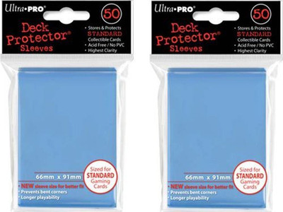

Ultra Pro (100X) Light Blue Deck Protectors Sleeves Standard Mtg(Blue)