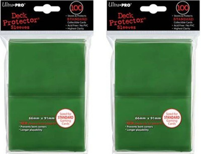 

Ultra Pro 200 Ultrapro Green Deck Protector Sleeves 2Packs Standard(Green)