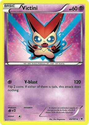 

Pokemon Noble Victories Rare Victini 43/101(Purple)
