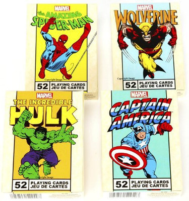 

Deluxe Games and Puzzles Marvel Characters Playing_ Assort 1 _ 4 Unique Decks(Multicolor)