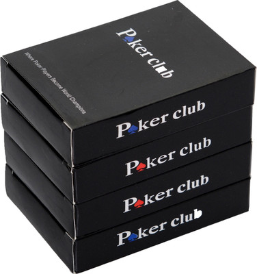 Poker Club 4 Decks Pure Plastic(Red:Blue)