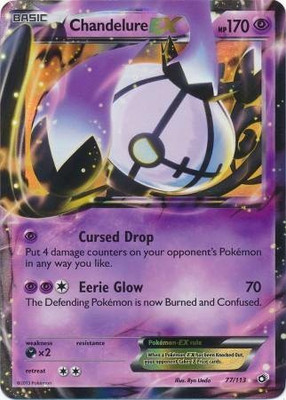 

Pokemon Chandelure Ex (77/113) Legendary Treasures Holo(Purple)