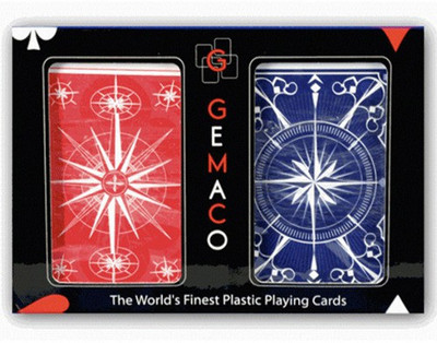 

Casinoite Gemaco 100% Plastic Playing Cards - 2 Decks(Blue, Red)
