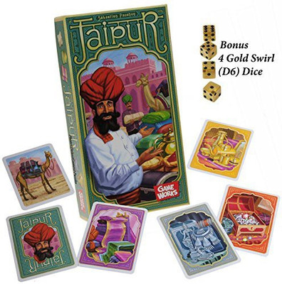 

Asmodee Jaipur _ With 4 Bonus Gold Swirl Dice(Green)