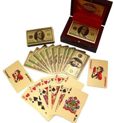 

Gyzo33 Inc. Deck Of 24K Gold Foil Plating Poker Plastic(Beige)