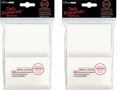 

Ultra Pro 200 Ultrapro White Deck Protector Sleeves 2Packs Standard(White)