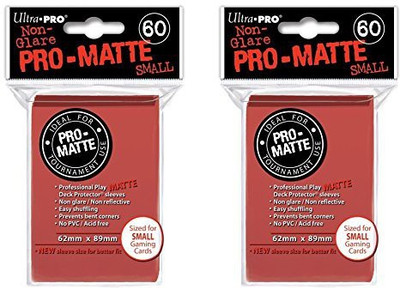 

Ultra Pro 120 Red Small Promatte Deck Protectors Sleeves Colors(Red)