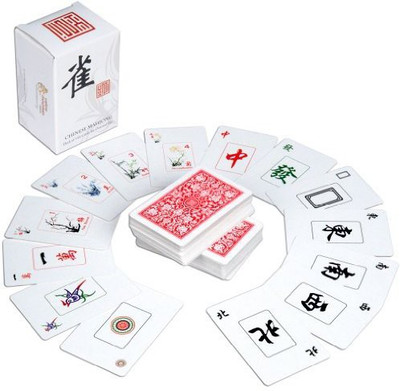 

Yellow Mountain Imports Chinese Traditional Mahjong Playing 144 Set(White)