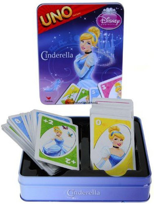 

Deluxe Games and Puzzles Cinderella Disney Princess Uno In Colorful Collector'S Tin(Blue)