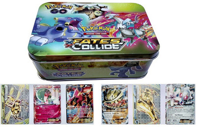

Switch Control Pokemon Fates Collide Big tin with Steam Siege cards(Multicolor)