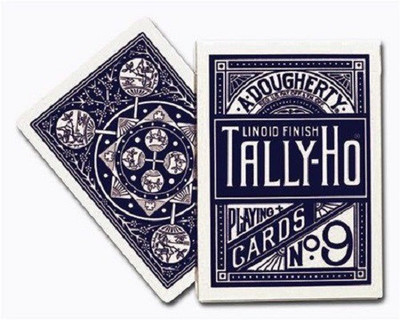 

Tally-Ho 1 Deck of Tally Ho No 9 (BLUE) Fan Back Standard Playing Cards(Blue)