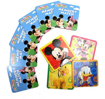 

Disney Mickey & Minnie Mouse Club House Floor Memory Match Card Game(Multicolor)