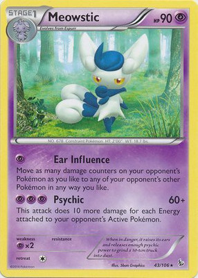

Pokemon Meowstic (43) Xy Flashfire(Purple)