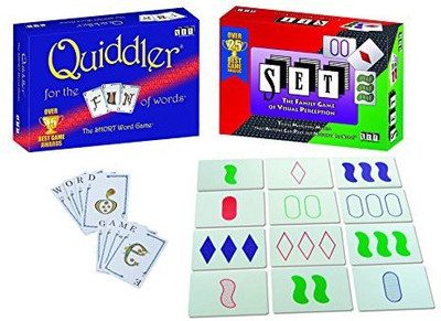 SET Enterprises, INC Set Plus Quiddler Special Edition Combo Pack(Multicolor)