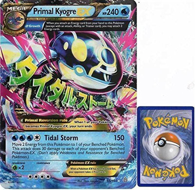 

Pokemon Jumbo Mega Primal Kyogre Ex (55) Oversized Trading Cards(Multicolor)